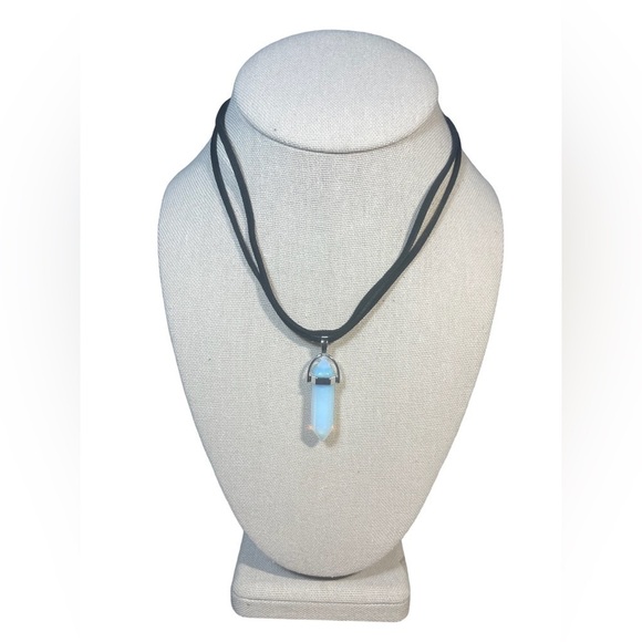 NEW Boho Festival Choker Hexagonal Stone Pendant - Picture 3 of 6